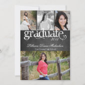 5x7黒板の黒板先輩の発表 案内状 (正面)