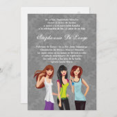 5x710代の若者10代のキンセアニェラ誕生日招待状 招待状 (正面/裏面)