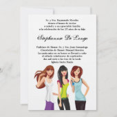 5x710代の若者10代のキンセアニェラ誕生日招待状 招待状 (正面)