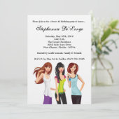 5x710代の若者10代のスイート16誕生日招待状 招待状 (スタンド正面)