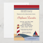 5x7 ごぶりんぬのご招待状 航海おめでたヨットベイビーシャワー 招待状 (正面/裏面)