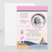 5x7 ごぶりん号の航海お誕生日パーティー招待状 招待状 (正面/裏面)