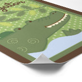 5x7 "アリガト"ジャングルサファリベビー寝具壁アート ポスター (角)