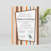 5x7 ウッドランド 鳥 動物 ベイビー シャワー 招待状 (スタンド正面)