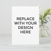 5x7" カード（裏面デザインなし）への印刷 招待状 (スタンド正面)