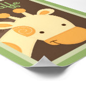 5x7 "キリン"ジャングルサファリベビー寝具壁アート ポスター (角)