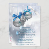 5x7 クリスマス招待オーナメント 雪の結晶 雪 招待状 (正面/裏面)