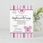 5x7 サイズの スイートプラム ベイビーシャワー 招待状 (スタンド正面)