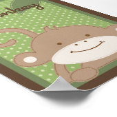 5x7 "サル"ジャングルサファリベビー寝具壁アート ポスター (角)