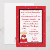 5x7 サンタ夫妻のクリスマスパーティー招待状 招待状 (正面/裏面)