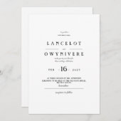 5x7 テキストテンプレート 結婚式招待状 クラシック2 招待状 (正面/裏面)