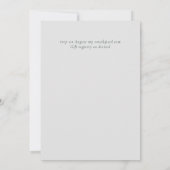 5x7 ネイビーブルー コーラル フラワースクリプト ウェディングセット (裏面)