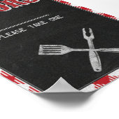 5x7 バックヤードBBQ 誕生日プレゼント テーブルサイン ポスター (角)