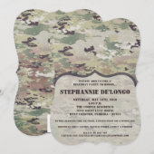 5x7 バースデー インビテーション アーミー OCP カモフラージュ ユニフォーム カモ (正面/裏面)