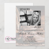 5x7 フォト 卒業パーティー 招待状 コウボー ブーツ (正面/裏面)