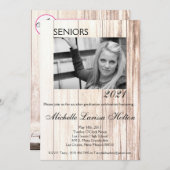 5x7 フォト 卒業パーティー 招待状 ブーツ カントリー (正面/裏面)