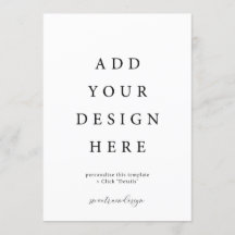 5x7" フラット招待カード