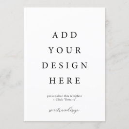 5x7" フラット招待カード 招待状