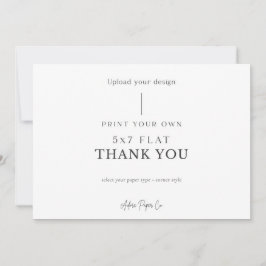 5x7 フラット サンクスギフト: あなた自身のものをアップロードする サンキューカード