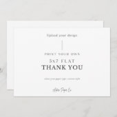 5x7 フラット サンクスギフト: あなた自身のものをアップロードする サンキューカード (正面/裏面)
