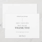 5x7 フラット サンクスギフト: あなた自身の画像をアップロードしてください サンキューカード (正面/裏面)