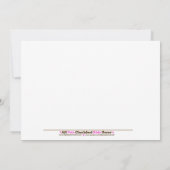 5x7 モダンなピンクのドット レプタイル 赤ちゃんのお披露目パーティー 招待状 (裏面)