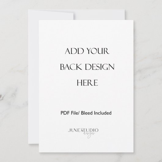 5x7" 両面カード印刷 招待状 (裏面)