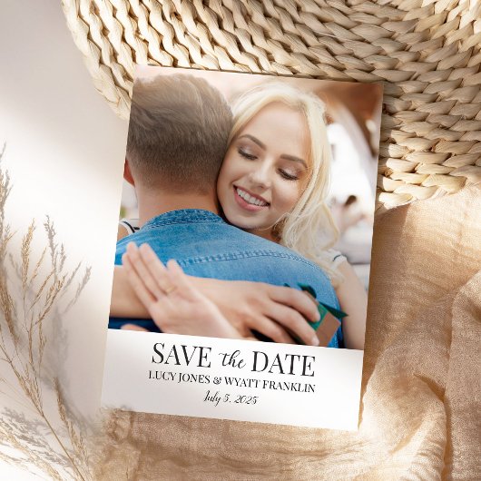 5x7 写真付き Save the Date 招待状