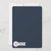 5x7 卒業式 招待状 ベビーピンク コスモス (裏面)