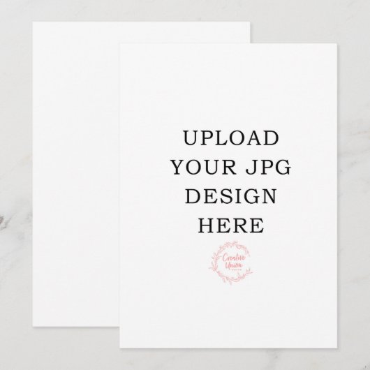 5x7 印刷招待カード 招待状 (正面/裏面)