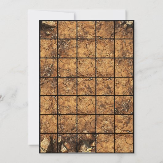 5x7 土紙グリッドマップ 招待状 (正面)