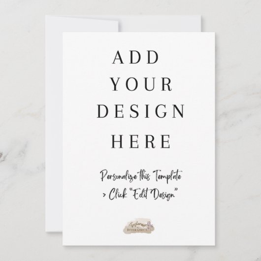 5x7" 平面 カード印刷 招待状 (正面)