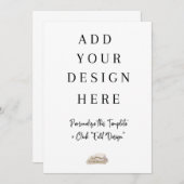 5x7" 平面 カード印刷 招待状 (正面/裏面)