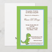 5x7 恐竜の誕生日パーティー招待状 招待状 (正面/裏面)