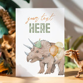 5x7 恐竜 編集可能 サイン カード
