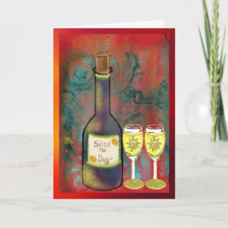 5X7 折りたたみ白紙カード - 今日を掴め! カード