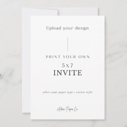 5x7 招待状: あなた自身のものをアップロードする 招待状 (正面)