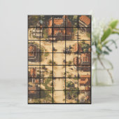 5x7 村の紙グリッドマップ 招待状 (スタンド正面)