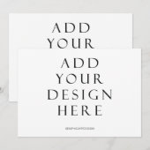 5x7" 横型招待カード印刷 招待状 (正面/裏面)