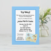 5x7 海賊の宝探し誕生日パーティー招待状 招待状 (スタンド正面)