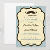 5x7 結婚式招待状 ひげを生やしたあなたに質問があります 招待状 (正面/裏面)