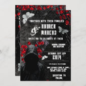 5x7 結婚式招待状　アデリンを悩ませる　ゼイド・ミード 招待状 (正面/裏面)