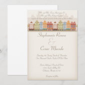 5x7 結婚式招待状 オールドタウン クリスマス シティ 招待状 (正面/裏面)