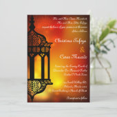 5x7 結婚式招待状 モロッカン ランタン インド風 招待状 (スタンド正面)