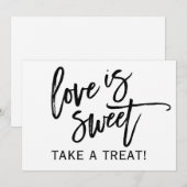 5x7 結婚式 キャンディーバー / バフェートサイン | ブラック (正面/裏面)