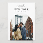 5x7 結婚式 旅行先 写真 テーブル ナンバー 招待状 (正面)