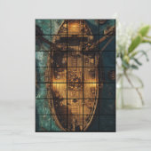 5x7 船舶用紙グリッドマップ 招待状 (スタンド正面)