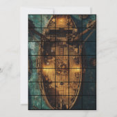 5x7 船舶用紙グリッドマップ 招待状 (裏面)