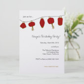 5x7 赤い中国のランタン 招待状 (スタンド正面)