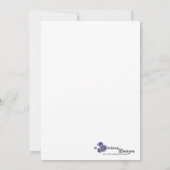 5x7 青 タンポポドット 恐竜 誕生日 招待状 (裏面)